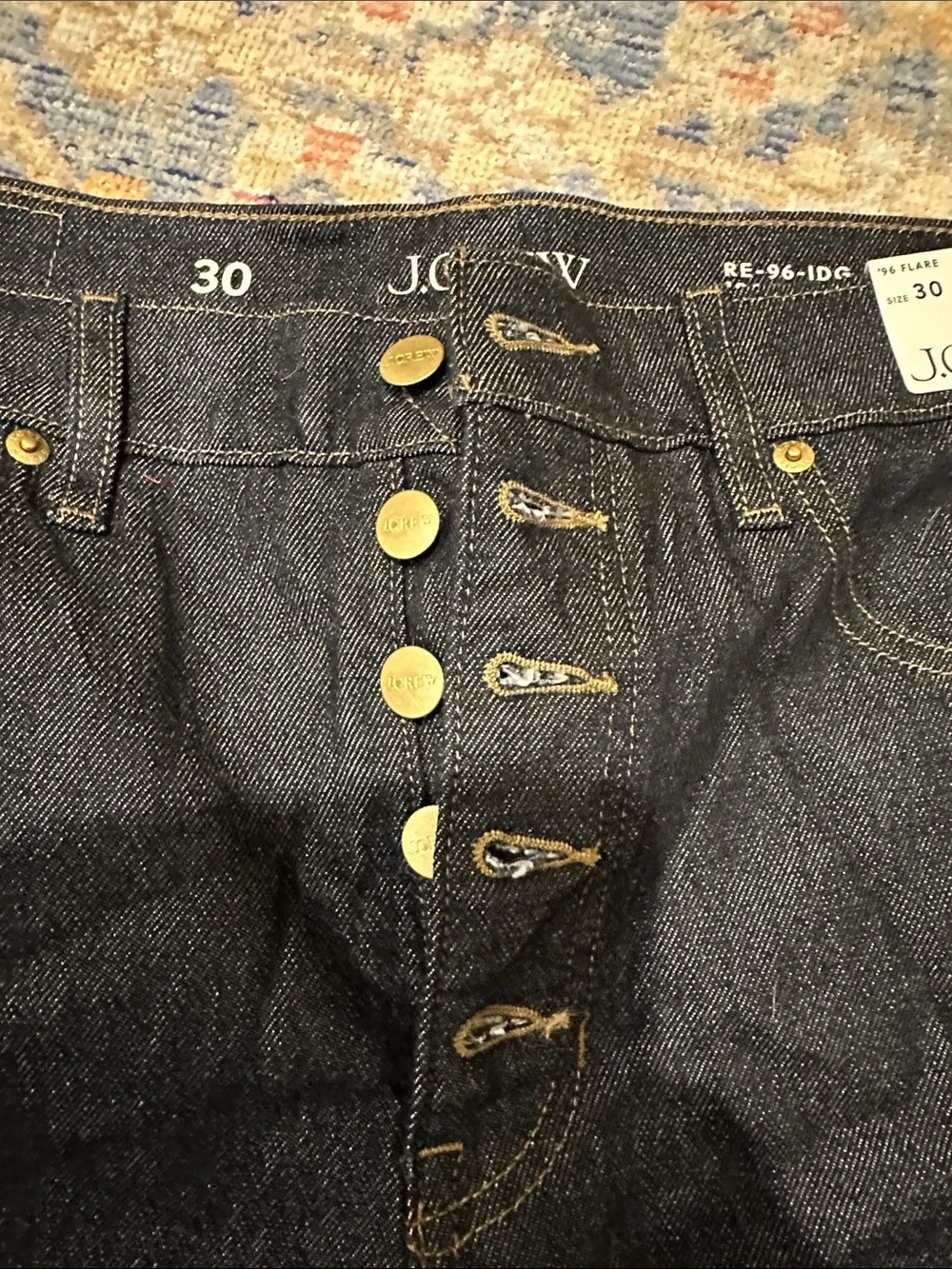 J. Crew Dark Indigo Wide-Leg Flare Jeans
